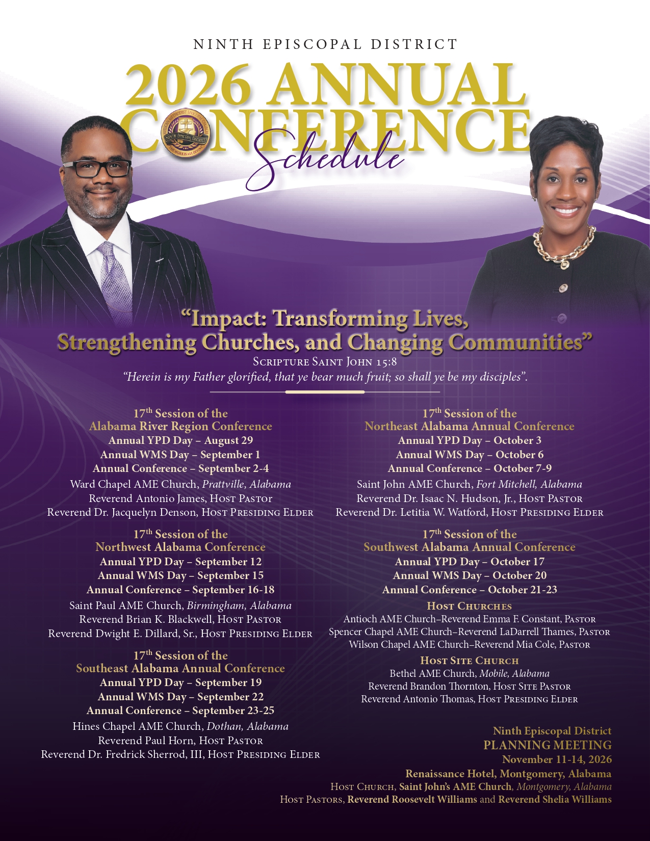 2026 Annual Conference Schedule